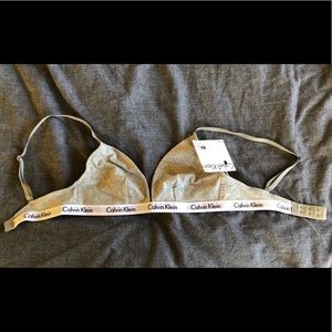 Grey Calvin Klein Triangle Bralette